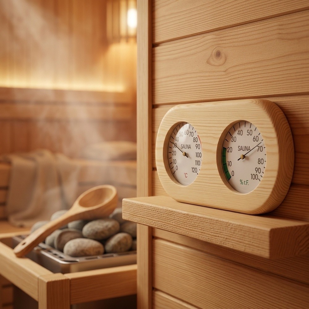 Dual Temperature Humidity Gaug - đánh giá và giá Spa Wellness Center